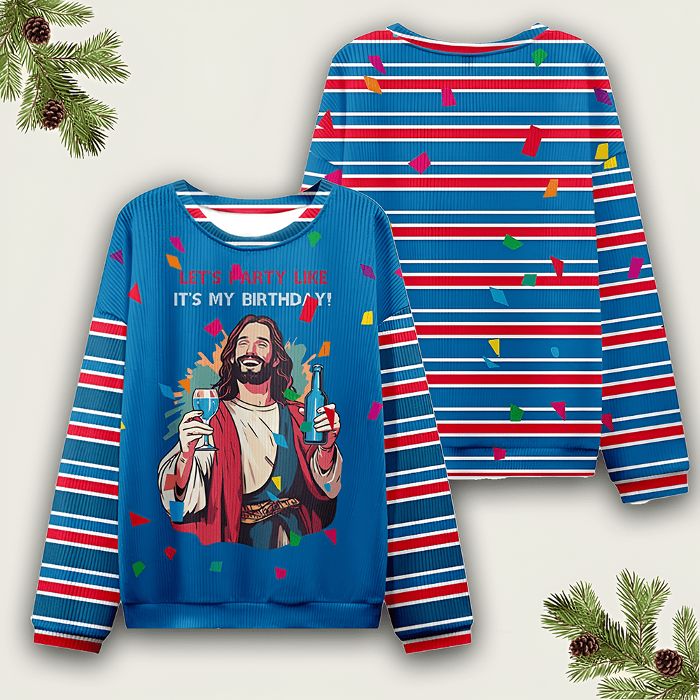 Let's Party Like Ugly Sweater Jesus Shirt God Is Good Shirt Christmas Gift For Christian - Otakuforge