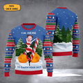 Personalized Photo I'm Here To Empty Your Sack Ugly Christmas Sweater Funny Holiday Clothing - Otakuforge