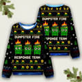 Custom Dumpster Fire Ugly Sweater Best Xmas Apparel Christmas Gift For Colleagues - Otakuforge