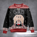 Personalized Photo All I Want For Christmas Ugly Christmas Sweater Winter Apparel Xmas Outfits - Otakuforge