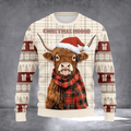 Highland Cow Christmas Mood Ugly Christmas Sweater Festive Clothing Xmas Gifts For Cow Lover - Otakuforge