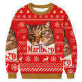 Cat Smoking Marlboro Ugly Christmas Sweater Dark Humor Holiday Sweater Meme Clothing Xmas Gift - Otakuforge