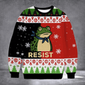 Portland Frog Resist Ugly Christmas Sweater Portland Frog Apparel Freedom Protest Xmas Gifts - Otakuforge