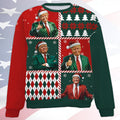 Jolly Trumpmas Ugly Christmas Sweater Funny Trump Santa Winter Clothing MAGA Support Gifts - Otakuforge