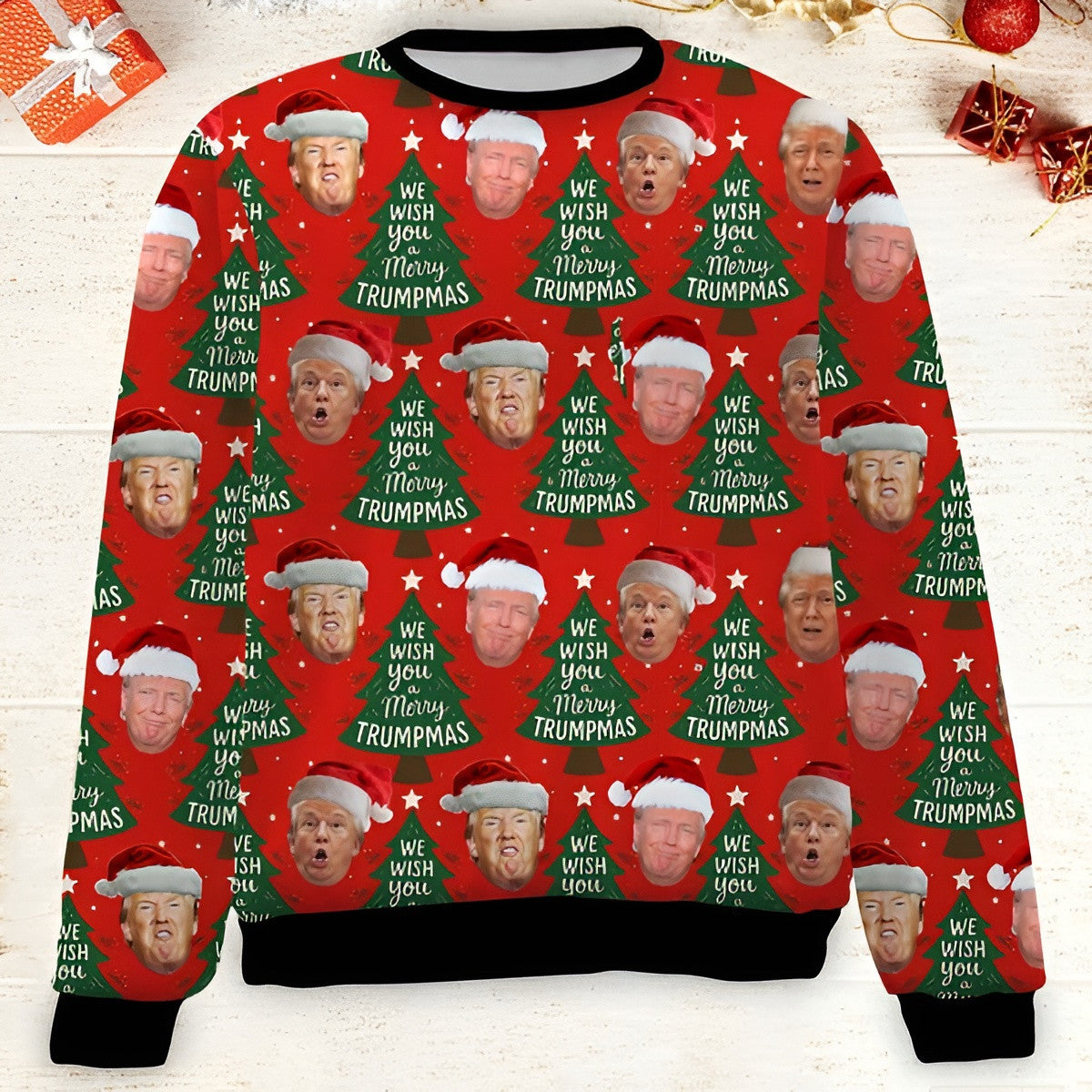 We Wish You A Merry Trumpmas Ugly Christmas Sweater Funny Xmas Apparel Trump Lovers Gifts - Otakuforge