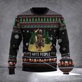 Bear Drinking I Hate People Ugly Christmas Sweater Warm Clothes For Winter Xmas Party Outfits - Otakuforge