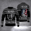 Charlie Kirk A True Patriot Ugly Christmas Sweater 1993 2025 Charlie Kirk TPUSA Merch Gifts - Otakuforge