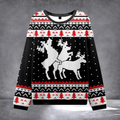 Fck Elk Ugly Christmas Sweater Funny Elk Pose Sweater Warm Clothes For Winter Xmas Gifts - Otakuforge