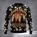 Horse God Is Great Ugly Christmas Sweater Hilarious Winter Clothing Horse Lovers Xmas Gifts - Otakuforge