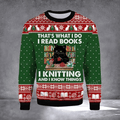 Cat That's What I Do I Read Books Ugly Christmas Sweater Festive Apparel Cat Owners Xmas Gifts - Otakuforge