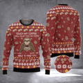 Sloth Touch My Coffee Ugly Christmas Sweater Funny Sayings Sweater Xmas Gifts For Sloth Lovers - Otakuforge