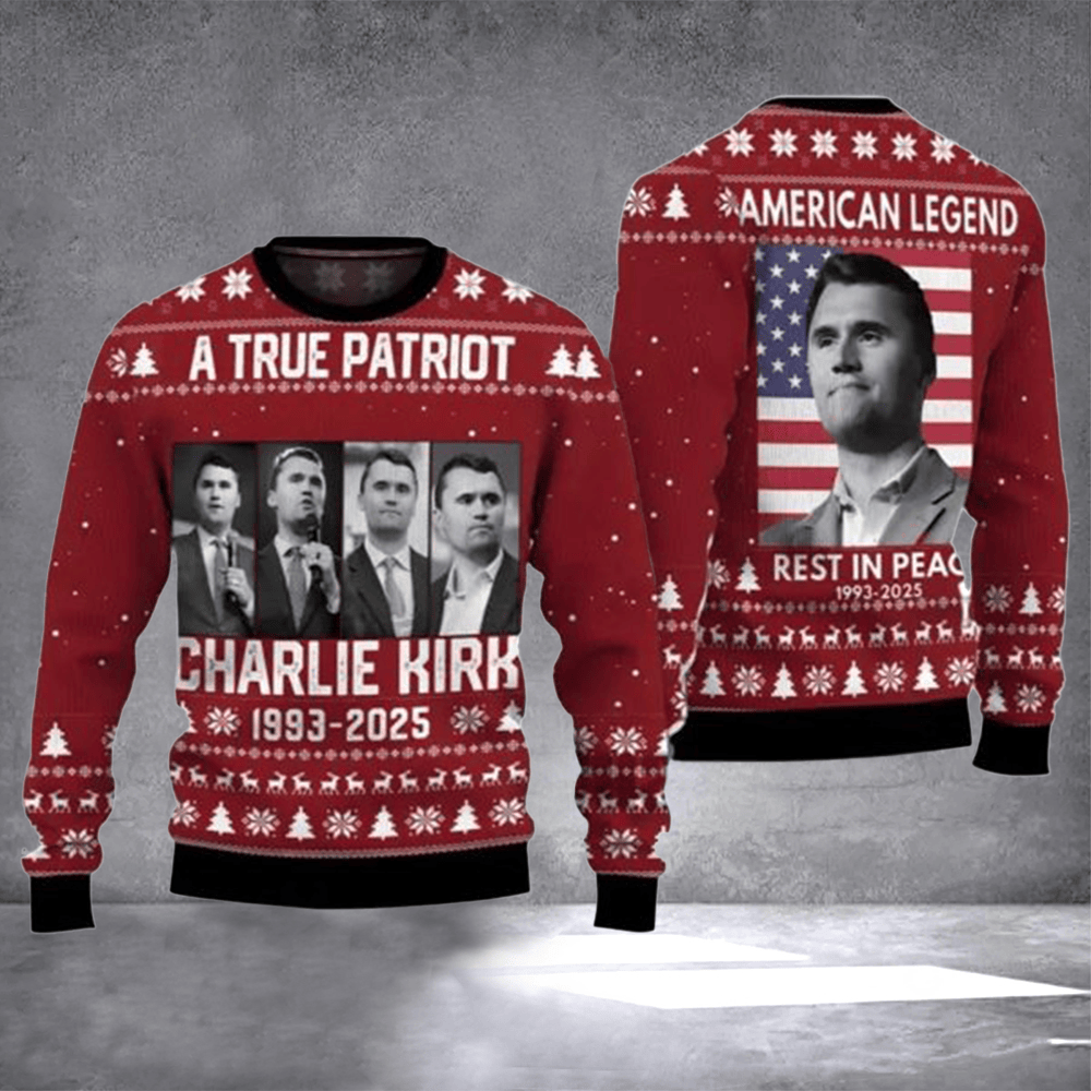 Charlie Kirk A True Patriot Ugly Christmas Sweater American Legend Sweater TPUSA Support Gift - Otakuforge