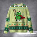 Portland Frog Defend The Public Library Ugly Christmas Sweater Portland Frog Merch Xmas Gifts - Otakuforge