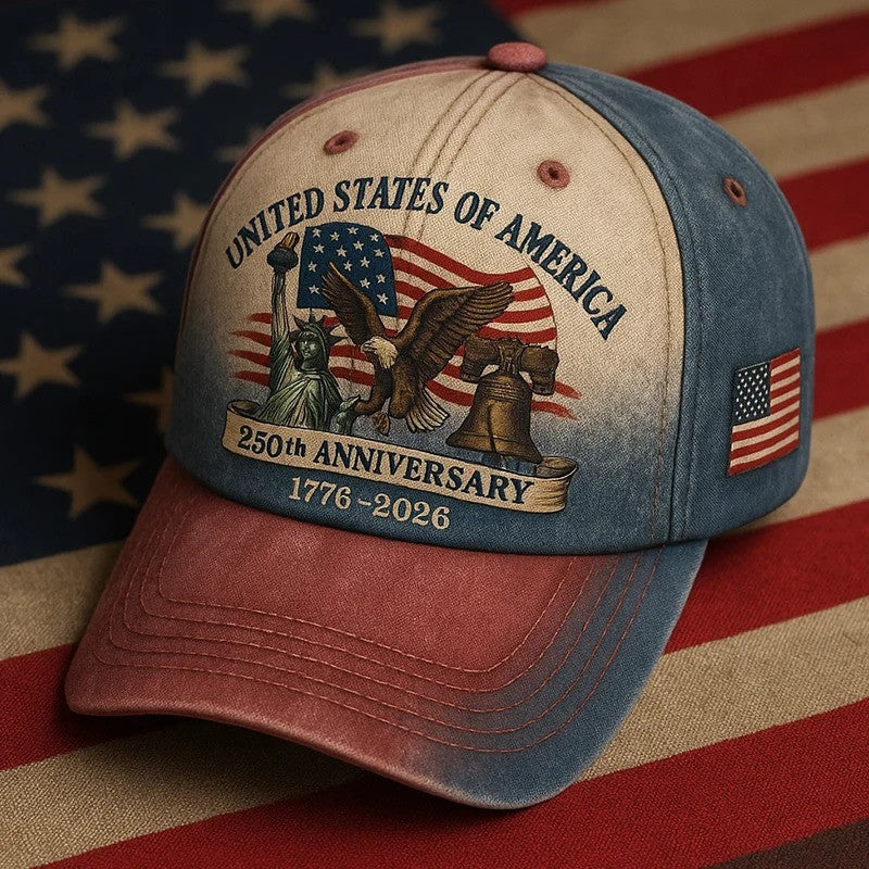 Eagle USA 250th Anniversary 1776 2026 Hat Liberty Statue USA Freedom 250 Years Cap Proud Gifts - Otakuforge