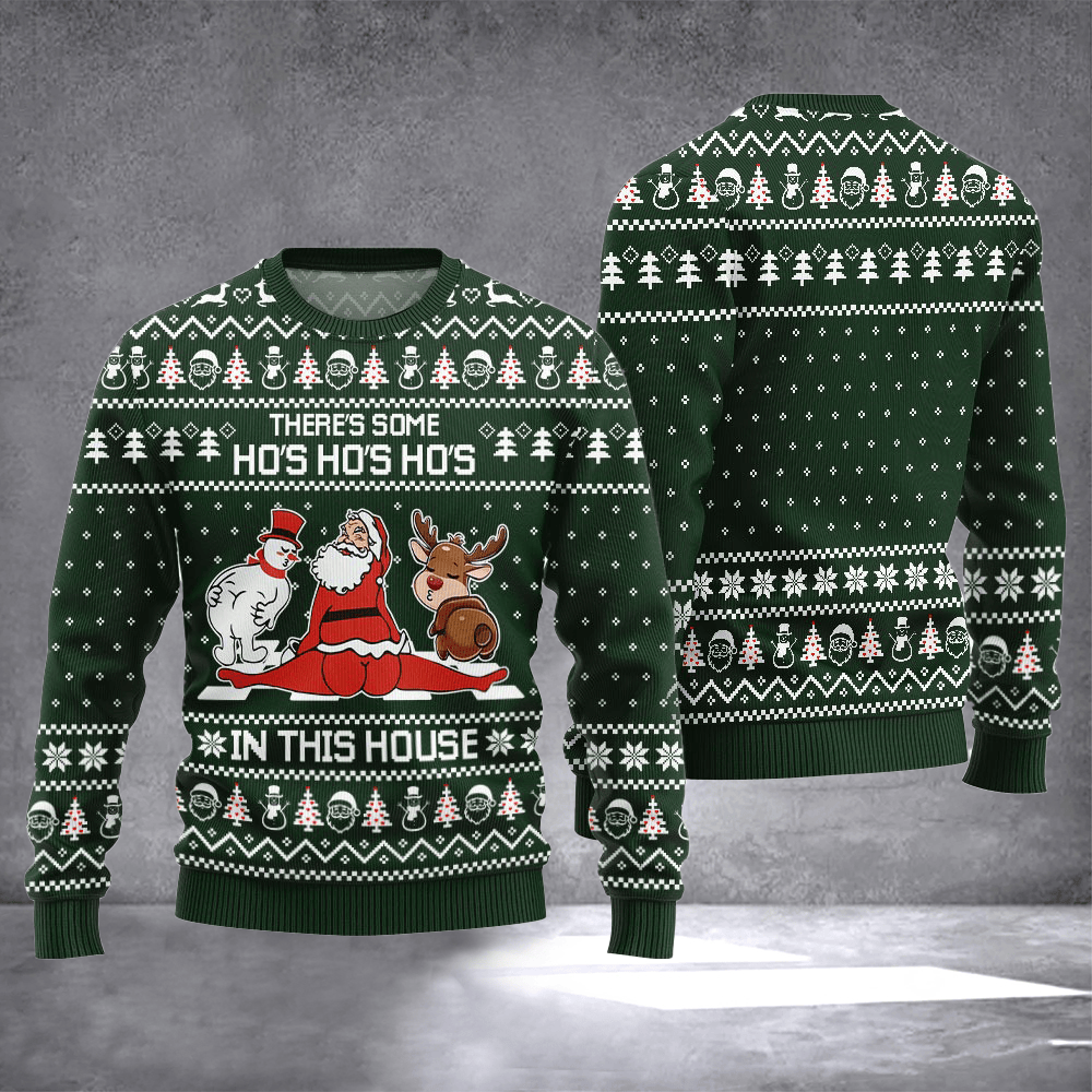 Deer There's Some Ho Ho Ho In This House Ugly Christmas Sweater Christmas Day Clothes - Otakuforge