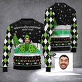 Personalized Photo Wanna Play Pickleball With Me Ugly Christmas Sweater Pickleball Lovers Gifts - Otakuforge