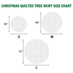 Crimson Winter Dragon Quilted Tree Skirt Christmas Living Room Unique Dragon Gifts - Otakuforge