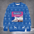 Cat Benadryl Allergy Ugly Christmas Sweater Xmas Clothing Christmas Gifts For Cat Lovers - Otakuforge