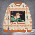 Cat Tylenol Consumer Ugly Christmas Sweater Hilarious Xmas Clothing Cat Owners Gifts - Otakuforge