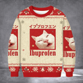 Cat Meme Ibuprofen Ugly Christmas Sweater Xmas Meme Clothing Funny Cat Lovers Gifts Idea - Otakuforge