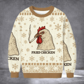 Chicken Smoking Fried Chicken Ugly Christmas Sweater Hilarious Xmas Clothing Holiday Gifts - Otakuforge