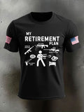 My Retirement Plan Gun T-Shirt Men's Funny Gun Lover Best Retirement Gifts For Dad - Otakuforge