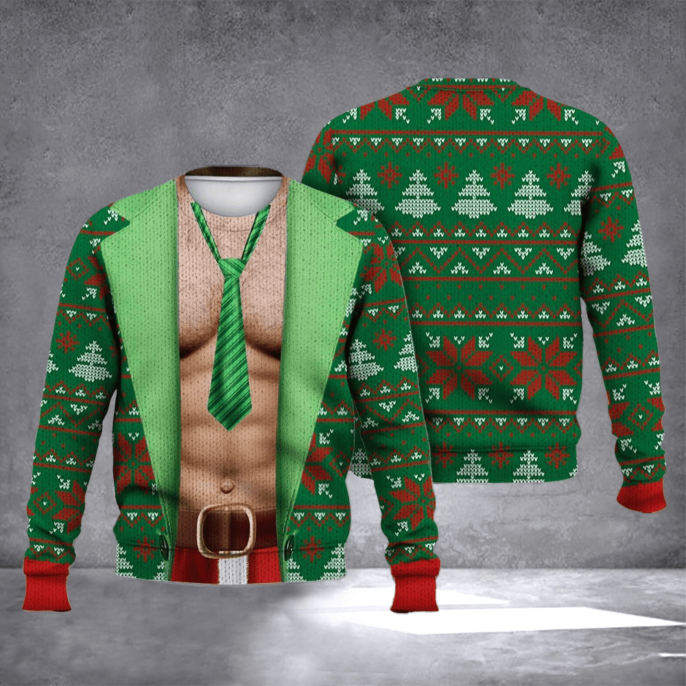 Body Realistic Ugly Christmas Sweater Christmas Vacation Apparel Xmas Gifts For Boyfriend - Otakuforge