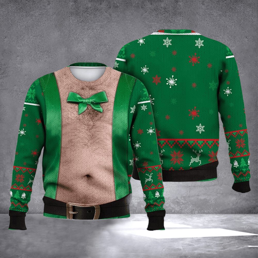 Body Realistic Ugly Christmas Sweater Hilarious Cold Weather Clothes Christmas Gifts For Dad - Otakuforge