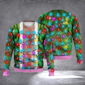 Green Monster Upper Realistic Ugly Christmas Sweater Funny Warm Clothes For Winter - Otakuforge