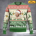 Personalized Photo Hohoho My Beer Ugly Christmas Sweater Funny Xmas Gifts For Beer Lovers - Otakuforge