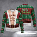 Six Pack Realistic Merry Christmas Ugly Christmas Sweater Xmas Clothing Gifts For Husband - Otakuforge