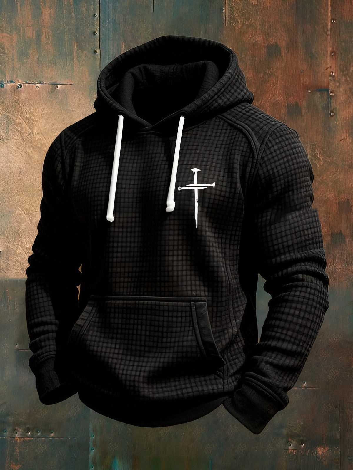 Three Nails Holy Cross Hoodie Christian Hoodie Jesus Apparel Christian Gifts For Dad - Otakuforge
