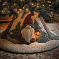 Nordic Gnome Quilted Tree Skirt Holiday Indoor Decor Christmas Tree Surround Gifts Idea - Otakuforge