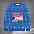 Cat Benadryl Allergy Ugly Christmas Sweater Cat Meme Clothing Xmas Gifts For Him - Otakuforge
