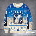 Huh Cat Ugly Christmas Sweater Funny Huh Cat Merch Sweater Xmas Gifts For Meme Lovers - Otakuforge