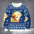 Sad Cat I Can't Ugly Christmas Sweater Winter Clothing Cat Christmas Gifts For Men - Otakuforge