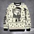 Cat Santa Ugly Christmas Sweater Xmas Clothing Winter Apparel Funny Christmas Gifts Idea - Otakuforge