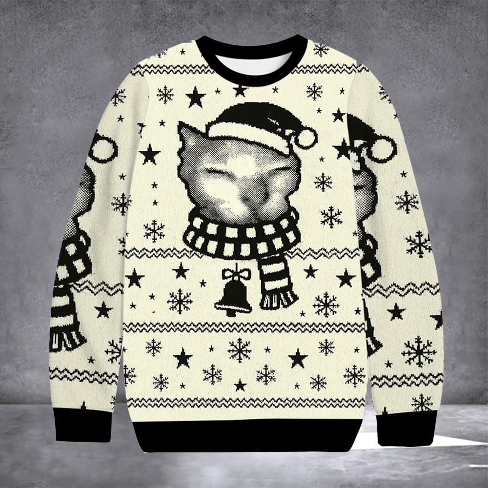 Cat Santa Ugly Christmas Sweater Xmas Clothing Winter Apparel Funny Christmas Gifts Idea - Otakuforge
