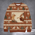 Cat The Creation Of Adam Ugly Christmas Sweater Funny Xmas Clothing Michelangelo Lovers Gifts - Otakuforge