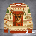 Deer Smoking Hunter Ugly Christmas Sweater Funny Christmas Clothing Xmas Gifts For Hunter - Otakuforge