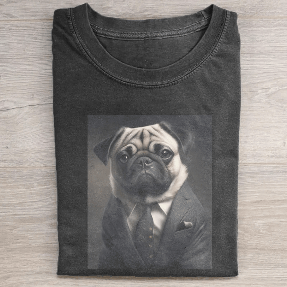 Pug In A Suit T-Shirt Hilarious Pug Dog Meme Clothing Christmas Gifts For Dog Lovers - Otakuforge