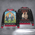 Here's To Happy Ending Big beautiful Bill Ugly Christmas Sweater Funny Bill Clinton Sweater - Otakuforge