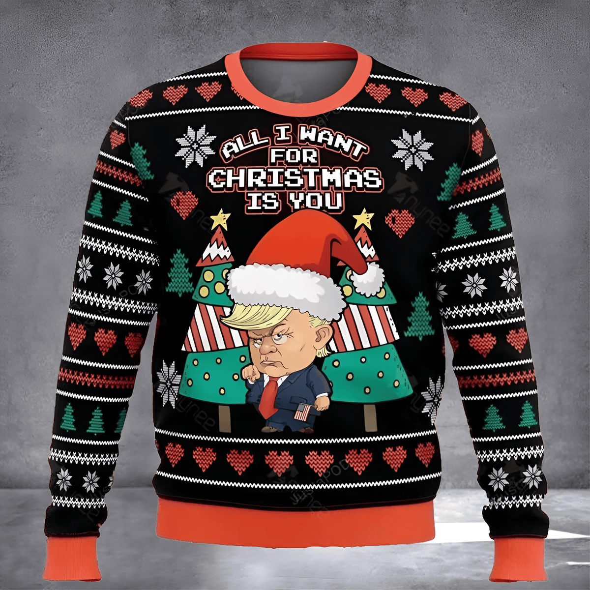 Trump All I Want For Christmas Is You Ugly Christmas Sweater Xmas Gifts For Trump Lover - Otakuforge