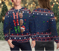 Ho Ho Ho Santa Trump Ugly Christmas Sweater Funny Trump Clothing Best Xmas Gift For Maga Supporters - Otakuforge