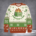 Dumpster Fire Everything Is Fine Ugly Christmas Sweater Hilarious Christmas Gifts For Friends - Otakuforge