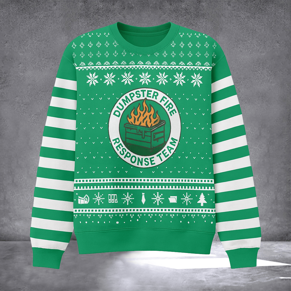 Dumpster Fire Response Team Ugly Christmas Sweater Xmas Outfits Christmas Gifts Idea - Otakuforge