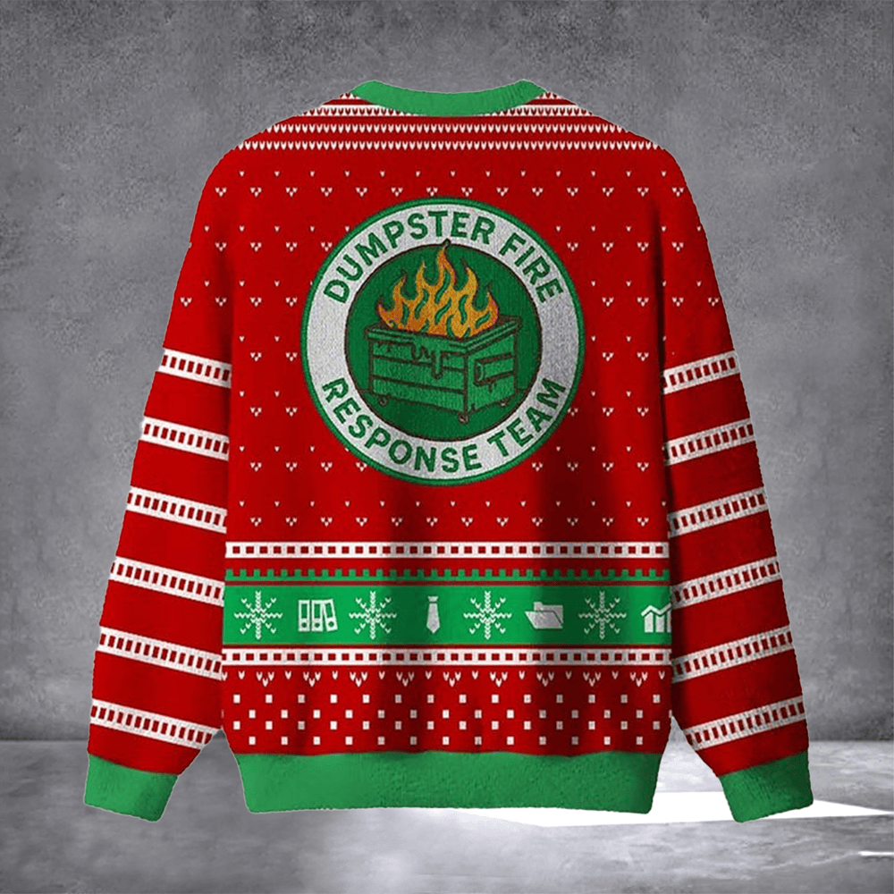 Dumpster Fire Response Team Ugly Christmas Sweater Xmas Outfits Funny Christmas Gifts For Him - Otakuforge