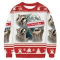 Raccoons With Diet Coke Ugly Christmas Sweater Funny Christmas Apparel Gifts For Raccoon Lovers - Otakuforge