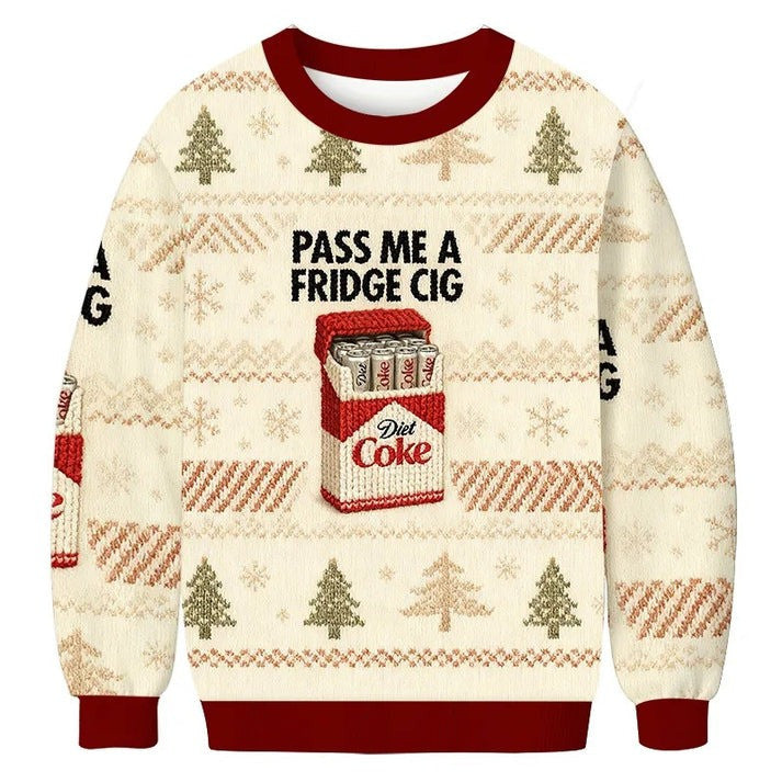 Pass Me A Fridge Cig Ugly Christmas Sweater Funny Holiday Clothing Christmas Gifts For Her - Otakuforge