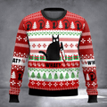 Black Cat What Ugly Christmas Sweater Funny Christmas Clothing Xmas Gifts For Cat Lovers - Otakuforge